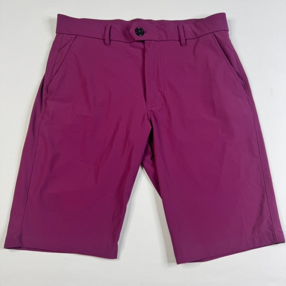 Greyson Montauk Shorts Mens 30 Purple Red Performance Stretch Golf 10 Inseam